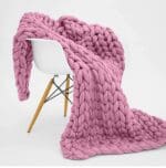 Plaid Grosse Maille Rose | Univers Plaid